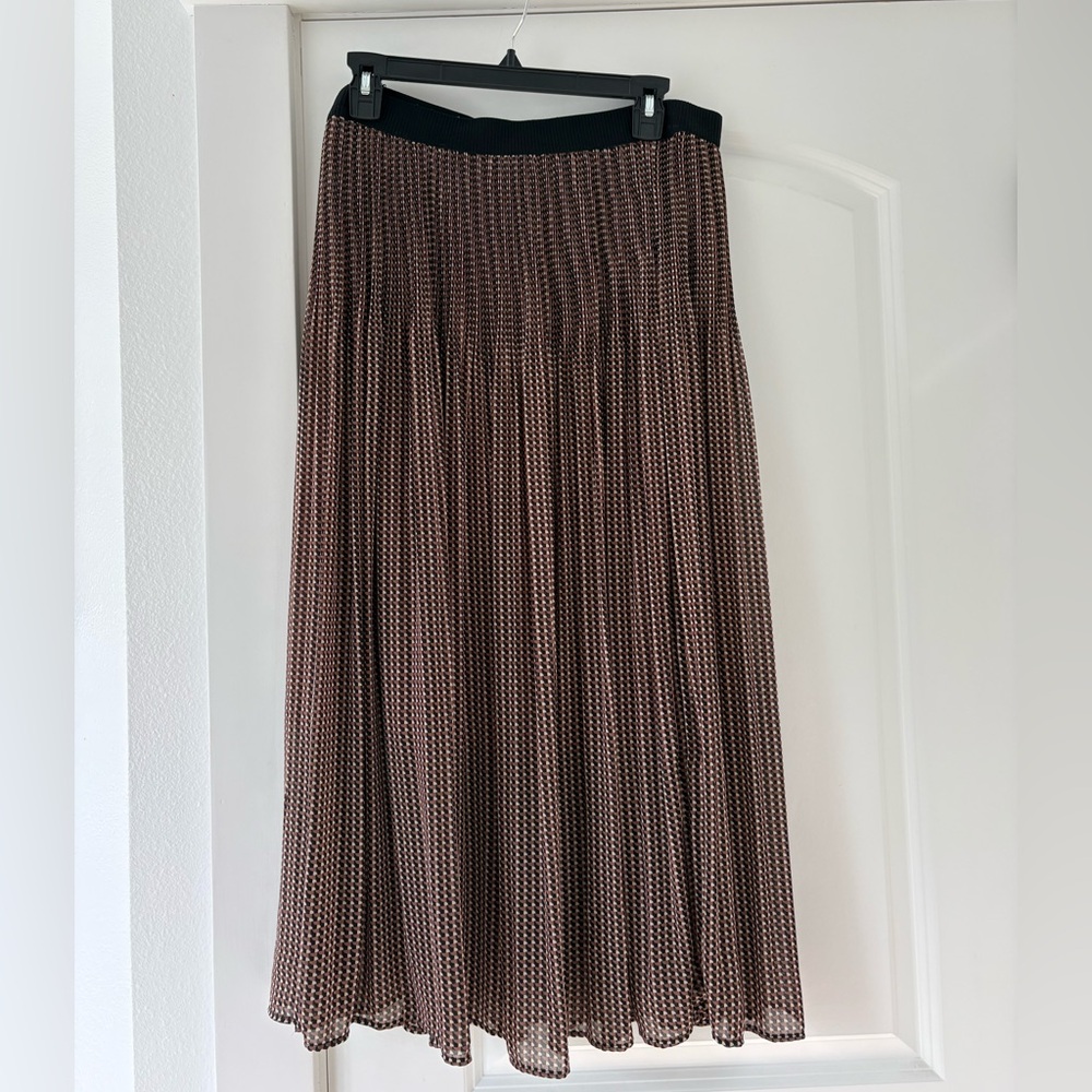 Adrianna Papell Black and Brown Maxi Skirt